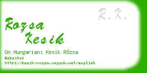 rozsa kesik business card